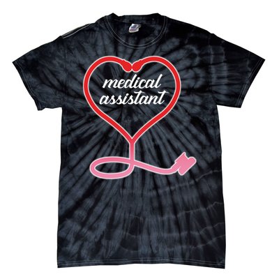 Medical Assistant Stethoscope Heart Tie-Dye T-Shirt