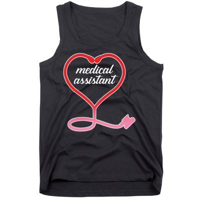 Medical Assistant Stethoscope Heart Tank Top