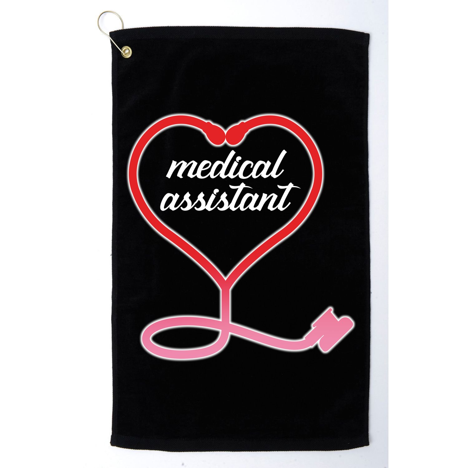 Medical Assistant Stethoscope Heart Golf Towel