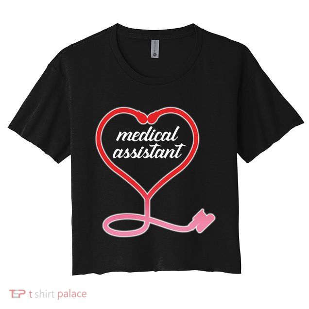 Medical Assistant Stethoscope Heart Crop Top
