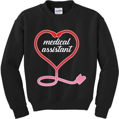 Medical Assistant Stethoscope Heart Kids Sweatshirt
