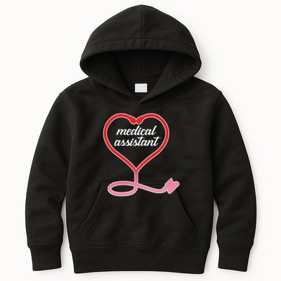 Medical Assistant Stethoscope Heart Kids Hoodie