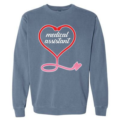 Medical Assistant Stethoscope Heart Garment-Dyed Sweatshirt