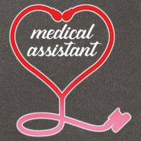 Medical Assistant Stethoscope Heart Cotton Canvas Backpack
