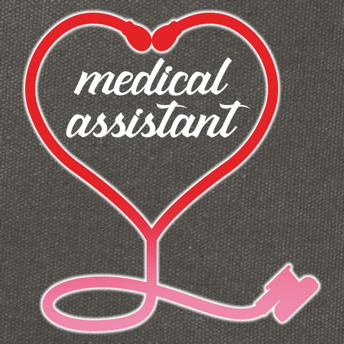 Medical Assistant Stethoscope Heart Cotton Canvas Backpack