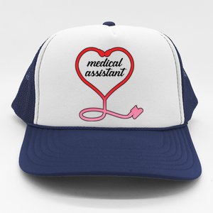 Medical Assistant Stethoscope Heart Trucker Hat