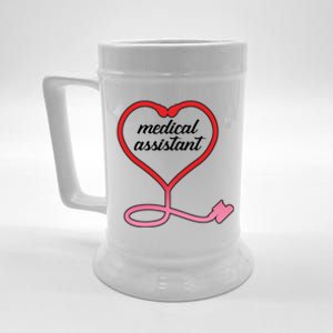 Medical Assistant Stethoscope Heart Beer Stein