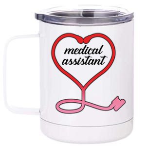 Medical Assistant Stethoscope Heart 12 oz Stainless Steel Tumbler Cup