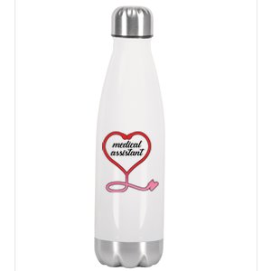 Medical Assistant Stethoscope Heart Stainless Steel Insulated Water Bottle