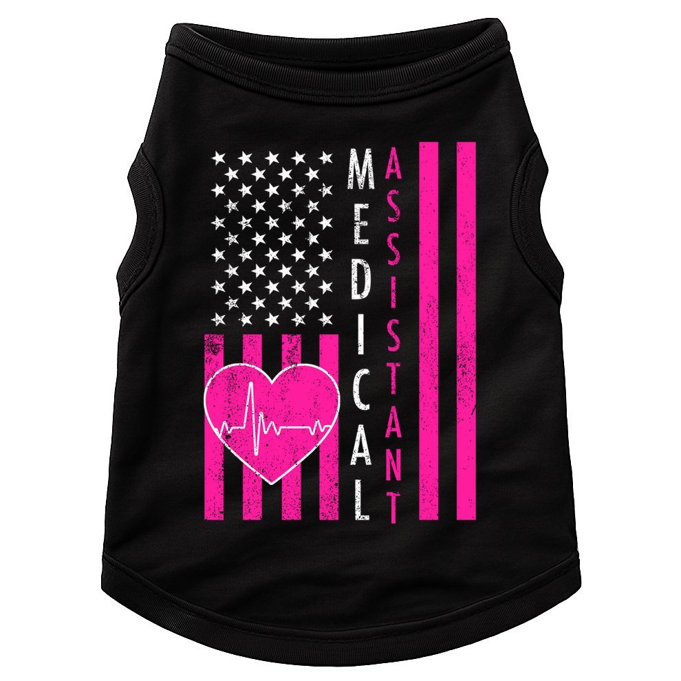 Medical Assistant USA Flag Doggie Tank