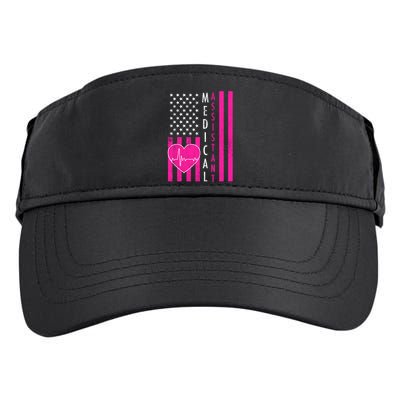 Medical Assistant USA Flag Adult Drive Performance Visor