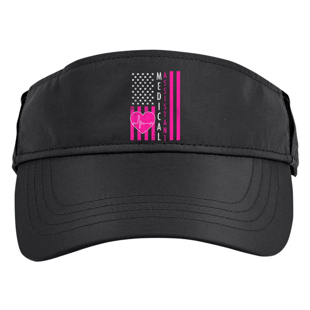 Medical Assistant USA Flag Adult Drive Performance Visor