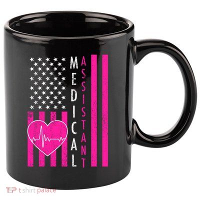 Medical Assistant USA Flag 11oz C Handle Ceramic Mug