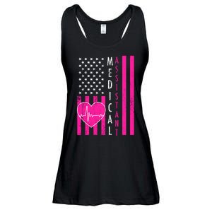 Medical Assistant USA Flag Ladies Essential Flowy Tank