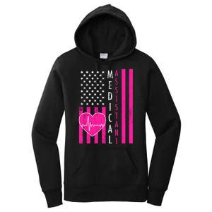 Medical Assistant USA Flag Women's Pullover Hoodie