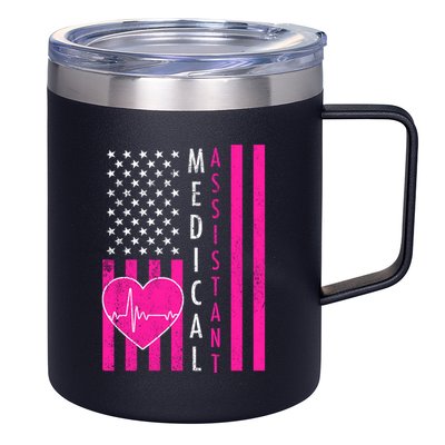 Medical Assistant USA Flag 12oz Stainless Steel Coffee Mug