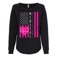 Medical Assistant USA Flag Womens California Wash Sweatshirt