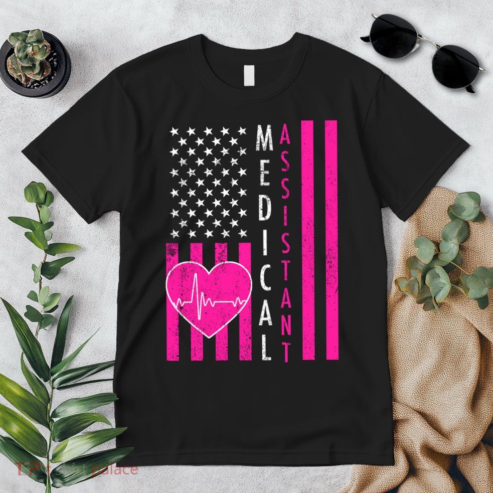 Medical Assistant USA Flag Premium T-Shirt