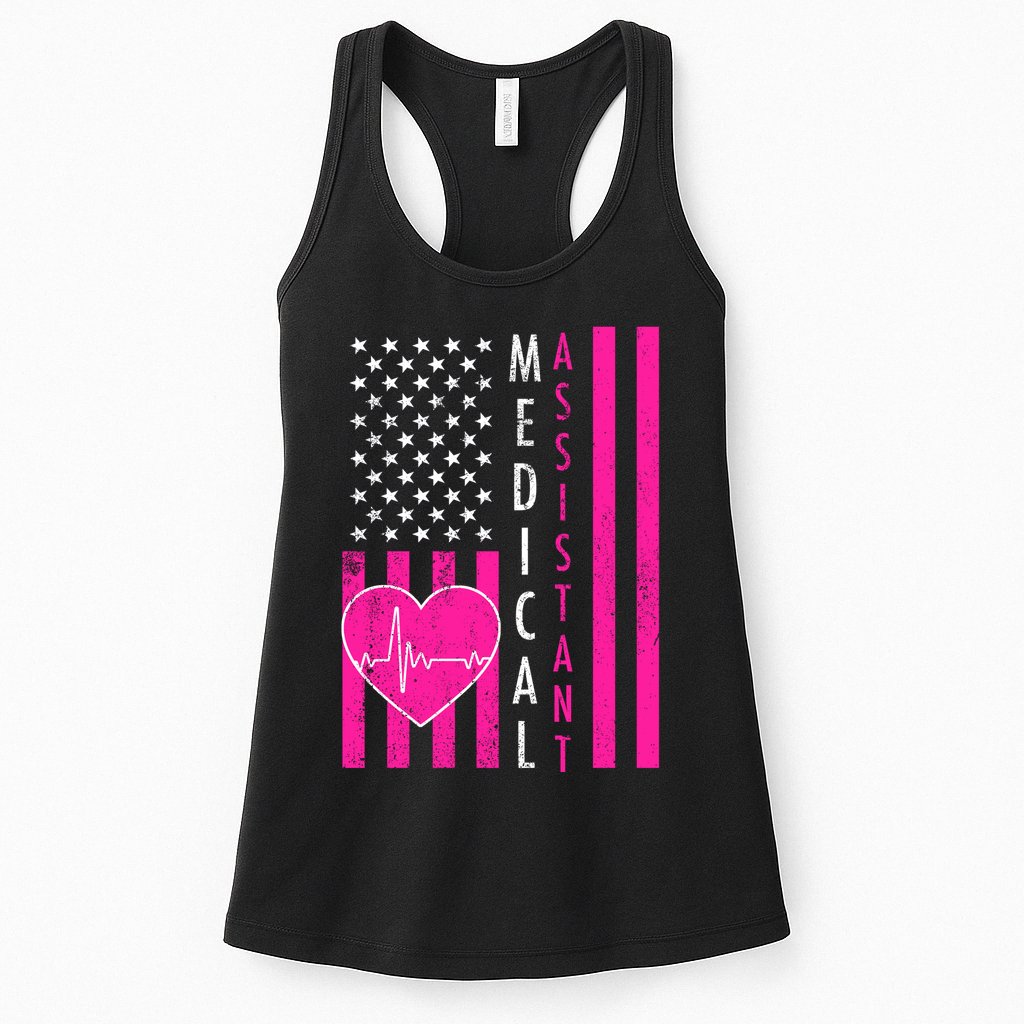 Medical Assistant USA Flag Womens Tank Top