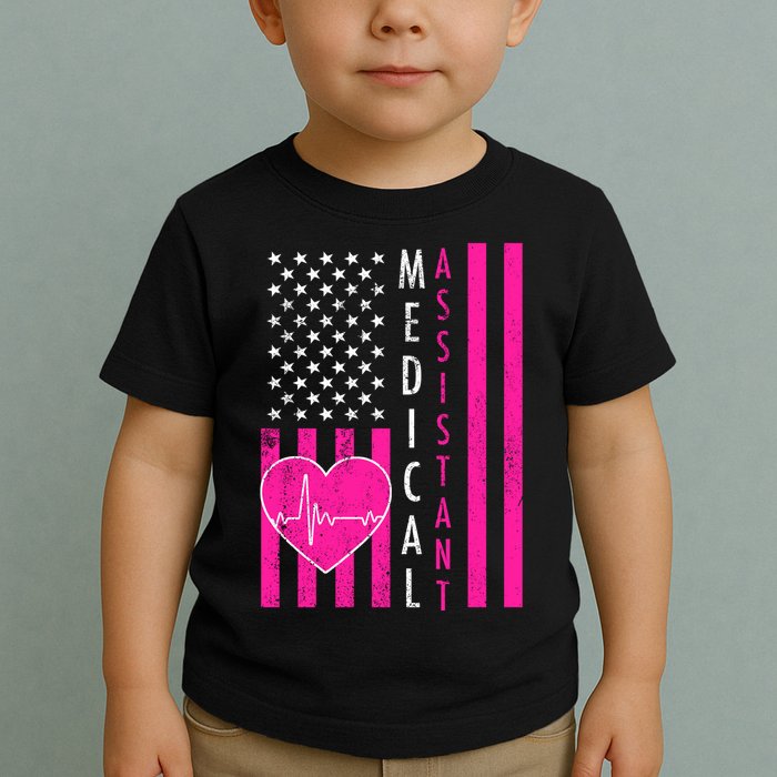 Medical Assistant USA Flag Toddler T-Shirt