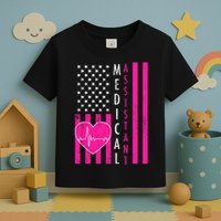 Medical Assistant USA Flag Toddler T-Shirt