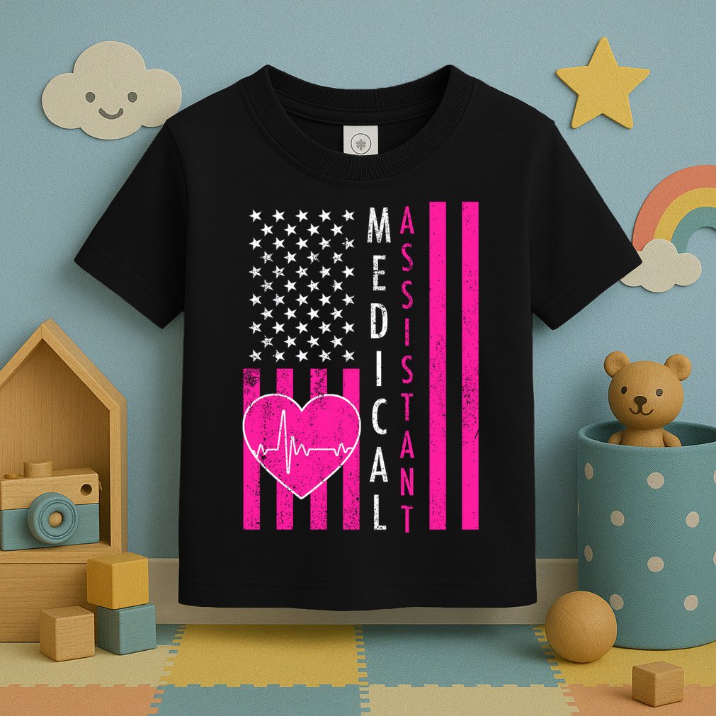 Medical Assistant USA Flag Toddler T-Shirt