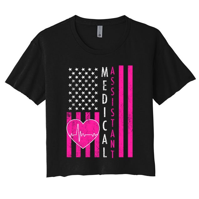Medical Assistant USA Flag Crop Top