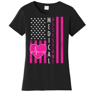 Medical Assistant USA Flag Women's T-Shirt