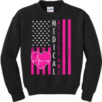 Medical Assistant USA Flag Kids Sweatshirt