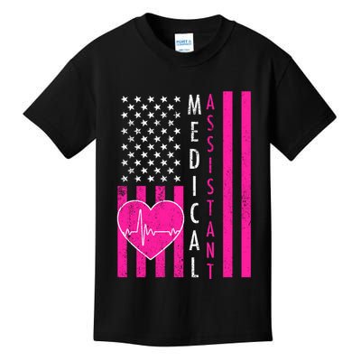 Medical Assistant USA Flag Kids T-Shirt
