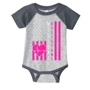 Medical Assistant USA Flag Infant Baby Jersey Bodysuit