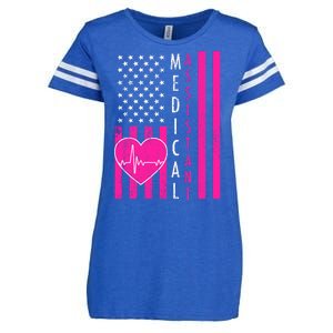 Medical Assistant USA Flag Enza Ladies Jersey Football T-Shirt