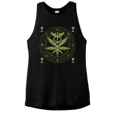 Medical Marijuana Alchemy Circle Ladies PosiCharge Tri-Blend Wicking Tank