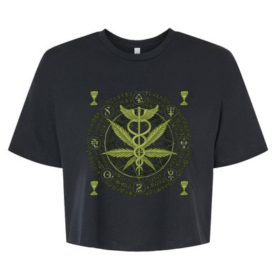 Medical Marijuana Alchemy Circle Bella+Canvas Jersey Crop Tee