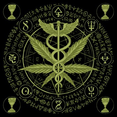 Medical Marijuana Alchemy Circle T-Shirt