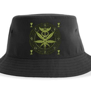 Medical Marijuana Alchemy Circle Sustainable Bucket Hat