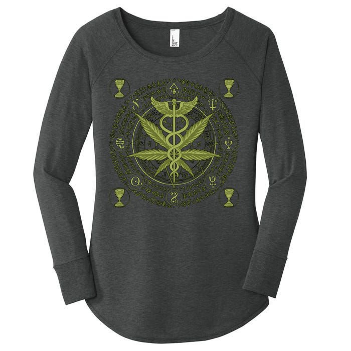 Medical Marijuana Alchemy Circle Women's Perfect Tri Tunic Long Sleeve Shirt