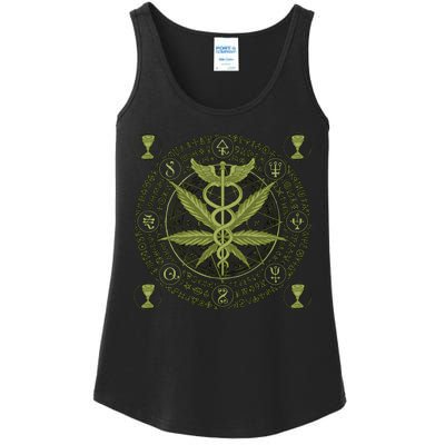 Medical Marijuana Alchemy Circle Ladies Essential Tank