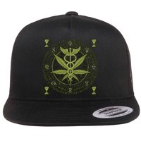 Medical Marijuana Alchemy Circle Flat Bill Trucker Hat