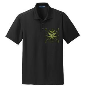 Medical Marijuana Alchemy Circle Dry Zone Grid Polo