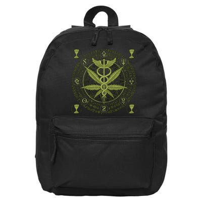 Medical Marijuana Alchemy Circle 16 in Basic Backpack
