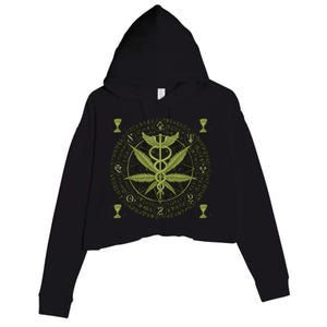 Medical Marijuana Alchemy Circle Crop Fleece Hoodie