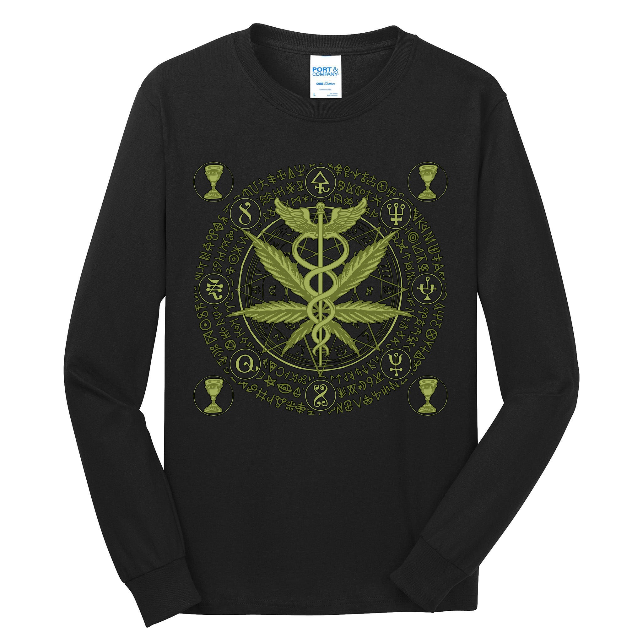 Medical Marijuana Alchemy Circle Tall Long Sleeve T-Shirt