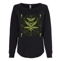 Medical Marijuana Alchemy Circle Womens California Wash Sweatshirt