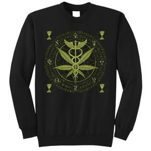 Medical Marijuana Alchemy Circle Tall Sweatshirt