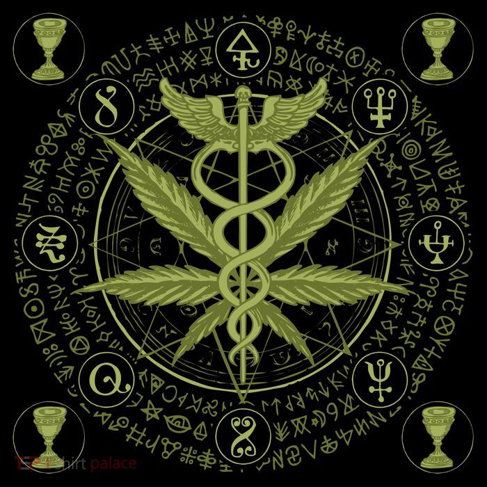 Medical Marijuana Alchemy Circle Baby Bodysuit