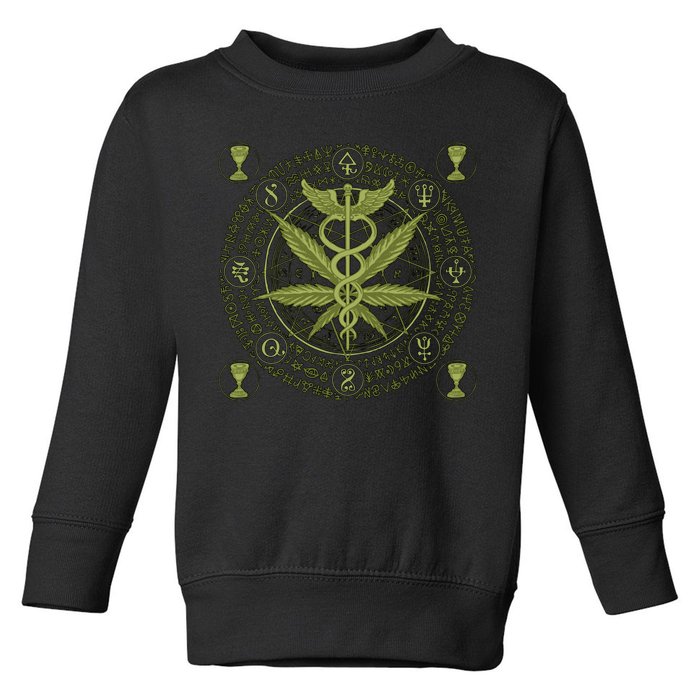 Medical Marijuana Alchemy Circle Toddler Sweatshirt