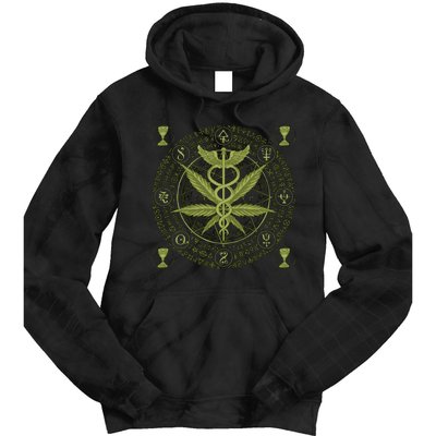 Medical Marijuana Alchemy Circle Tie Dye Hoodie