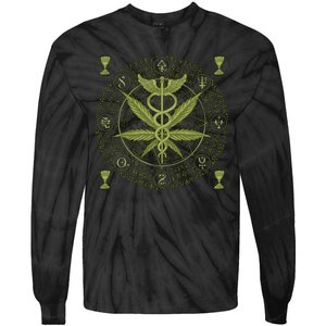 Medical Marijuana Alchemy Circle Tie-Dye Long Sleeve Shirt