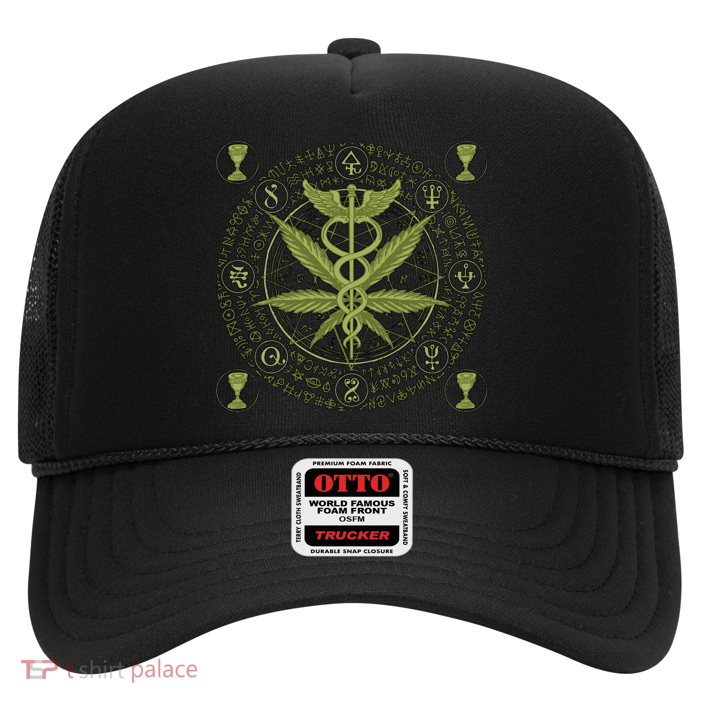 Medical Marijuana Alchemy Circle Trucker Hat